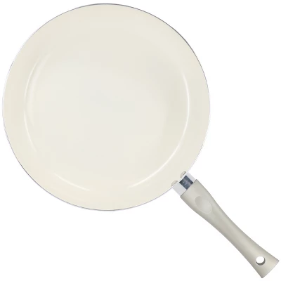 Oster® Oster Newcrest 12 Inch Ceramic Nonstick Round Aluminum Frying Pan In Taupe With Soft Grip Handle 3 Oster® Oster Newcrest 12 Inch Ceramic Nonstick Round Aluminum Frying Pan In Taupe With Soft Grip Handle