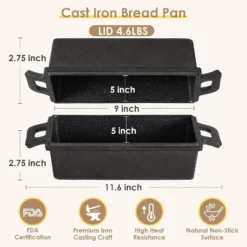 VONATES Cast Iron Bread Pan Set With Baking Tools – 9" Loaf Pans For Sourdough & Artisan Bread -Cookware Store GUEST b30ee310 e40a 4da7 b48c abf528d4ded1