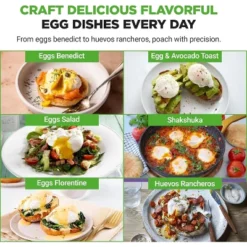 NutriChef Stainless Steel Egg Poacher With 4 Non-Stick Cups, Glass Lid, Oven Mitt, Timer, And Spatula (Silver) -Cookware Store GUEST b46d0107 ac03 4df4 96aa 1d1923dd8011