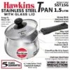 Hawkins 1.5L Stainless Steel Sauce Pan With Glass Lid: Induction & Gas Compatible, Hand Wash, 1 Year Warranty -Cookware Store GUEST b4dcf70c 40d1 413b b066 07492e05c672
