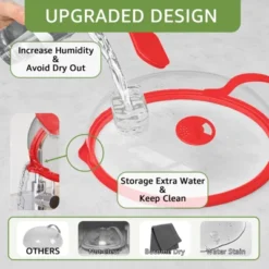 Itopfox Microwave Splatter Cover With Built-in Steamer - Steam Guard For Even Heating, Prevents Splashes, Durable Handle, Keeps Food Moist & Fresh 15 Itopfox Microwave Splatter Cover With Built-in Steamer - Steam Guard For Even Heating, Prevents Splashes, Durable Handle, Keeps Food Moist & Fresh -Cookware Store GUEST b53890ec 7f12 47f2 a4c3 870d6a820e54