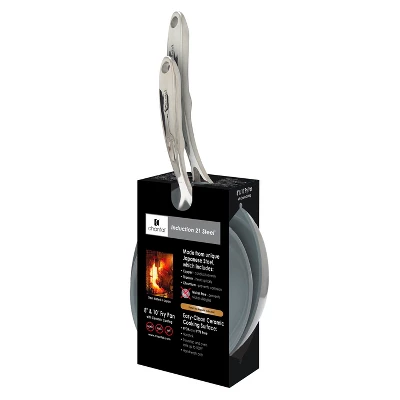 Chantal Induction 21 Ceramic Coated Fry Pan Set, 8-inch & 10-inch, Stainless 3 Chantal Induction 21 Ceramic Coated Fry Pan Set, 8-inch & 10-inch, Stainless