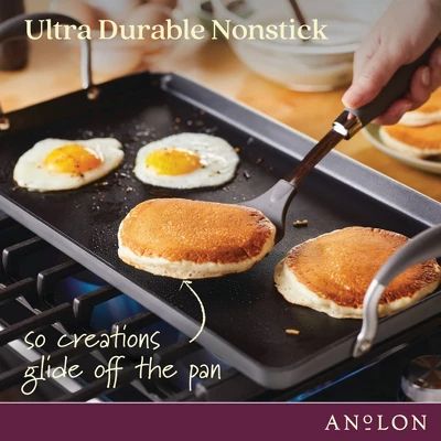 Anolon Advanced Home 10"x18" Double Burner Griddle Moonstone: Nonstick Stovetop Griddle Pan For Gas & Electric Cooktops 6 Anolon Advanced Home 10"x18" Double Burner Griddle Moonstone: Nonstick Stovetop Griddle Pan For Gas & Electric Cooktops - Image 4