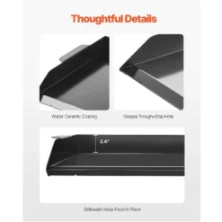 VEVOR Carbon Steel Griddle, 22x16 Inch Universal Flat Top Rectangular Plate, Gas Grill Griddle For BBQ Grill, Teppanyaki, Black 12 VEVOR Carbon Steel Griddle, 22x16 Inch Universal Flat Top Rectangular Plate, Gas Grill Griddle For BBQ Grill, Teppanyaki, Black -Cookware Store GUEST b76cd90f 4d64 4334 b3be cb90800e7ce5