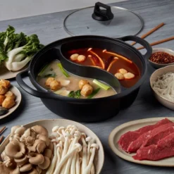 Infuse 12" 2-Section Covered Hotpot -Cookware Store GUEST b798dc1a 99d8 4930 bd3d e3059776730e