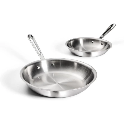 All-Clad D3 3-Ply Stainless Steel Fry Pan Set 2 Piece, 8, 10, Inch Induction Oven Broiler Safe 600F Pots And Pans, Cookware Silver 7 All-Clad D3 3-Ply Stainless Steel Fry Pan Set 2 Piece, 8, 10, Inch Induction Oven Broiler Safe 600F Pots And Pans, Cookware Silver - Image 5