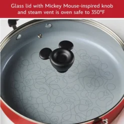 Farberware Disney Bon Voyage 4.5qt Ceramic Nonstick Saute Pan With Lid And Helper Handle Red: Lifetime Warranty, Dishwasher-Safe -Cookware Store GUEST b98d064d 8552 438a bc79 f84659ab940e