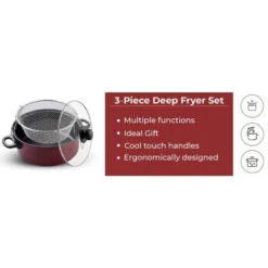 J&V TEXTILES Non-Stick 3-Piece Deep Fryer Set -Cookware Store GUEST ba3ed956 450e 4e6a b07e 55fd2506fc86