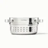 Caraway Home Nonstick Stainless Steel Steamer Silver -Cookware Store GUEST ba536cef cc16 46ff 93be bc9313acbc52
