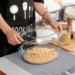 Itopfox Oval Glass Casserole Dish With Lid, Microwave & Oven Safe Bakeware, Covered Glass Dish For Baking & Cooking, 3.5L Capacity -Cookware Store GUEST ba6d2657 71de 4bd0 a44e 7e75ff6ca166