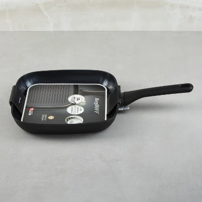 BergHOFF Helix Nonstick Ceramic Grill Pan 10.25", Recycled Aluminum, Black 7 BergHOFF Helix Nonstick Ceramic Grill Pan 10.25", Recycled Aluminum, Black - Image 5