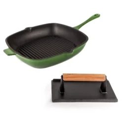 BergHOFF Neo 2Pc Cast Iron Grill Set, Grill Pan & Bacon/Steak Press 24 BergHOFF Neo 2Pc Cast Iron Grill Set, Grill Pan & Bacon/Steak Press -Cookware Store GUEST bb21c8b2 9df7 4820 be18 f4f7e1e7f407