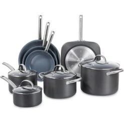 Black & Decker BLACK+DECKER 12-Piece Ceramic Hard Anodized Aluminum Cookware Set, Pots And Pans Set With Ceramic Non-Stick Coating -Cookware Store GUEST bb59ae97 287d 45e5 9b68 94915317eb10