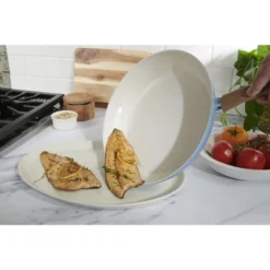GoodCook 12" Healthy Ceramic Frying Pan: Nonstick Skillet, Dishwasher-Safe, Gas & Electric Compatible, Blue -Cookware Store GUEST bbc315ec 205b 4930 a0e9 51b5eb2c3741