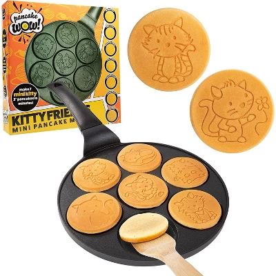 Pancake Wow! Kitty Friends Mini Pancake Pan - Make 7 Unique Flapjack Cat Designs, Nonstick Griddle For Breakfast Animal Kitten Fun & Easy Cleanup 7 Pancake Wow! Kitty Friends Mini Pancake Pan - Make 7 Unique Flapjack Cat Designs, Nonstick Griddle For Breakfast Animal Kitten Fun & Easy Cleanup - Image 5