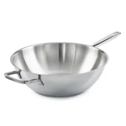 BergHOFF Helix Recycled 18/10 Stainless Steel 12" Wok Pan 5.6qt -Cookware Store GUEST bbf698ca 4b0a 4f83 9963 3f691e3b253e