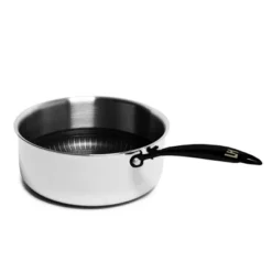 Lexi Home Tri-ply 2.7 Qt. Stainless Steel Nonstick Sauce Pan With Glass Lid