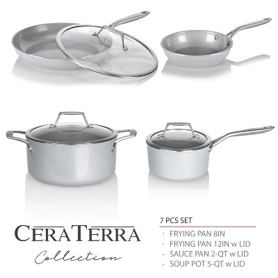 TECHEF CeraTerra - 7pc Ceramic Nonstick Cookware Set 3 TECHEF CeraTerra - 7pc Ceramic Nonstick Cookware Set