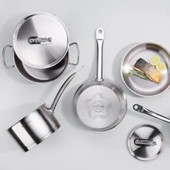 Korkmaz Proline Professional Series Stainless Steel Saute Pan With Lid In Silver 10 Korkmaz Proline Professional Series Stainless Steel Saute Pan With Lid In Silver -Cookware Store GUEST bf812f2e d49e 4c83 bc4b 3f38a2599ac2