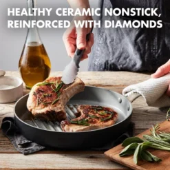 GreenPan Chatham 11" Hard Anodized Healthy Ceramic Nonstick Grill Pan