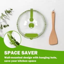 Itopfox Microwave Splatter Cover With Water Steamer And Handle, BPA Free & Dishwasher Safe Splatter Guard Kitchen Gadgets For Gifts (Green, 1 Pack) -Cookware Store GUEST c0361c3c 2d3a 4770 887c e3e75bc0a323