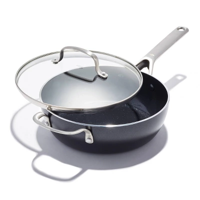 OXO Agility Series 3 Qt" Ceramic Nonstick Aluminum Chef's Pan With Lid And Helper Handle Black: Dishwasher-Safe, Induction Compatible 9 OXO Agility Series 3 Qt" Ceramic Nonstick Aluminum Chef's Pan With Lid And Helper Handle Black: Dishwasher-Safe, Induction Compatible - Image 7