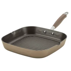 Anolon Advanced Home 11" Deep Square Grill Pan With Pour Spouts Bronze: Hard Anodized Nonstick, 11-Inch Griddle -Cookware Store GUEST c0c187bd 9d68 4e3a a333 1deb953204b1