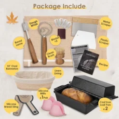 VONATES Cast Iron Bread Pan Set With Baking Tools – 9" Loaf Pans For Sourdough & Artisan Bread