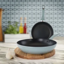 Oster® Oster Lynhurst 2 Piece Aluminum Nonstick Frying Pan Set In Blue -Cookware Store GUEST c1b2483b d483 49fd a9ae bec5f6b5bcc3