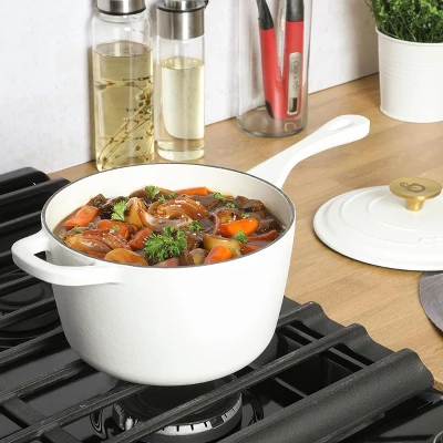 Crock-Pot Artisan 3 Quart Enameled Cast Iron Saucepan With Lid 6 Crock-Pot Artisan 3 Quart Enameled Cast Iron Saucepan With Lid - Image 4