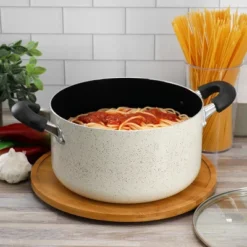 Oster® Oster Clairborne 6 Quart Aluminum Nonstick Dutch Oven With Lid In Sand -Cookware Store GUEST c2139452 19f3 4cf8 8b06 5a5d7d490041