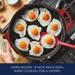 Rachael Ray 14" Nitro Cast Iron Skillet With Side Handle Red: Lifetime Warranty, Hand Wash, Induction Compatible 19 Rachael Ray 14" Nitro Cast Iron Skillet With Side Handle Red: Lifetime Warranty, Hand Wash, Induction Compatible -Cookware Store GUEST c22c18a3 38f7 418f a7b1 485f0ce5397f