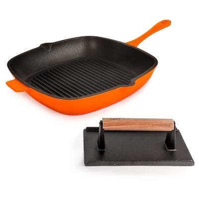 BergHOFF Neo 2Pc Cast Iron Grill Set, Grill Pan & Bacon/Steak Press 12 BergHOFF Neo 2Pc Cast Iron Grill Set, Grill Pan & Bacon/Steak Press - Image 10
