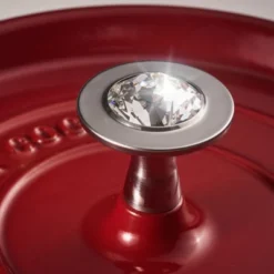 Staub Stainless Steel Knob Adorned With Crystal By Swarovski -Cookware Store GUEST c24b81c7 b31b 4e68 8983 a7100ee6db22