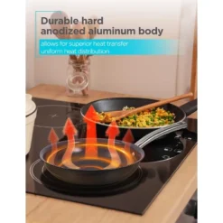 Black & Decker BLACK+DECKER 12-Piece Ceramic Hard Anodized Aluminum Cookware Set, Pots And Pans Set With Ceramic Non-Stick Coating