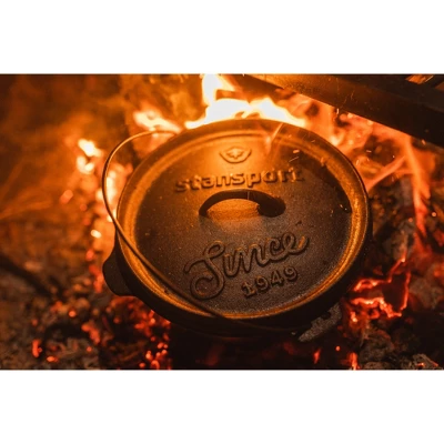 Stansport Preseasoned Cast Iron Dutch Oven With Legs 7 Stansport Preseasoned Cast Iron Dutch Oven With Legs - Image 5