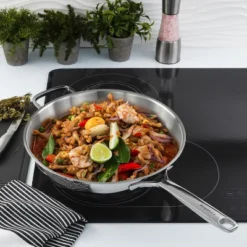 BergHOFF Helix Recycled 18/10 Stainless Steel 12" Wok Pan 5.6qt