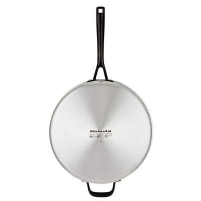 KitchenAid 5qt 5-Ply Clad Stainless Steel Induction Saute Pan With Lid: Dishwasher-Safe, Silver 9 KitchenAid 5qt 5-Ply Clad Stainless Steel Induction Saute Pan With Lid: Dishwasher-Safe, Silver - Image 7