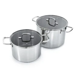 BergHOFF Helix Recycled 18/10 Stainless Steel Stockpots With Glass Lid 28 BergHOFF Helix Recycled 18/10 Stainless Steel Stockpots With Glass Lid -Cookware Store GUEST c456eba4 10c7 4d77 8da0 2c25886b7a93