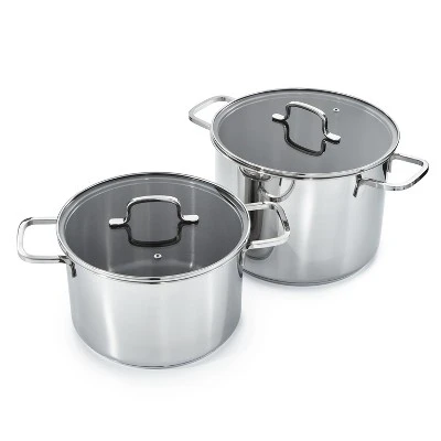 BergHOFF Helix Recycled 18/10 Stainless Steel Stockpots With Glass Lid 15 BergHOFF Helix Recycled 18/10 Stainless Steel Stockpots With Glass Lid - Image 13