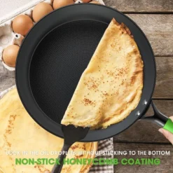 Imarku Cast Iron Honeycomb Non Stick Frying Pan 12 Inch Green Electric Wood Handle With Pot Cover -Cookware Store GUEST c4ab72f7 ce6c 41e3 af91 274d1917b91e