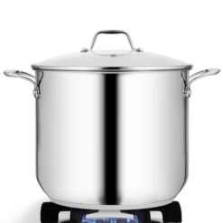 NutriChef 12-Quart Stainless Steel Stock Pot - 18/8 Food Grade Steel Heavy Duty -Cookware Store GUEST c4aca495 3e00 441c 8845 5fa229266709
