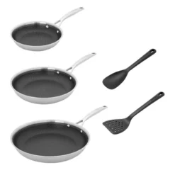 HENCKELS Paradigm 3-pc Fry Pan Set With Bonus Turner & Serving Spoon -Cookware Store GUEST c5358109 64dc 4dcb adb0 058116833a80