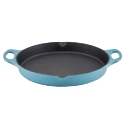 Rachael Ray 14" Nitro Cast Iron Skillet With Side Handle Agave Blue: Double Handled, 14 Inch, Electric & Gas Compatible -Cookware Store GUEST c54cb887 0c74 4e33 89ce b9de379e4a60