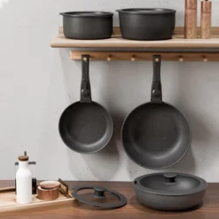 SUGIFT Cookware Set 18-Piece Nonstick Granite Pan Pot Set With Removable Handle Oven Safe Induction Compatible Dishwasher Safe -Cookware Store GUEST c6cc75c5 48ff 4b14 9001 b9c552b16808