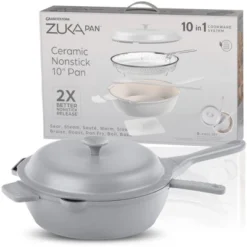 Granitestone Zuka Everyday Pan 10" Nonstick Multi-Functional Saute Pan With Lid, Nylon Spoon And Steamer Basket -Cookware Store GUEST c7033a93 2cfc 43e0 9c35 91532eef7dc4