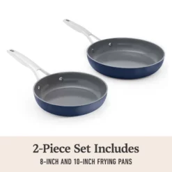 Calphalon Premier Ceramic Combo Fry Pan Midnight: Nonstick, Anodized Aluminum, Oven & Dishwasher Safe, 8" Diameter, 2-Piece Set -Cookware Store GUEST c719c872 5abd 4323 b9c1 1e35efc9bd1b