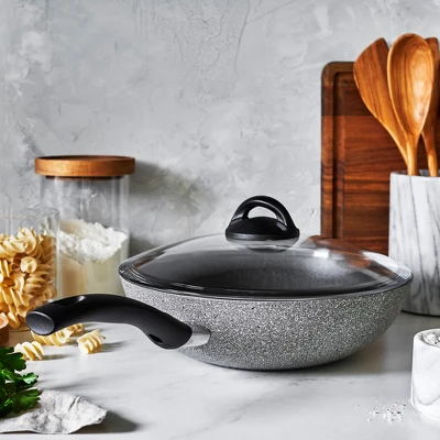 BALLARINI Parma By HENCKELS Forged Aluminum 11-inch Nonstick Stir Fry Pan With Lid, Made In Italy 3 BALLARINI Parma By HENCKELS Forged Aluminum 11-inch Nonstick Stir Fry Pan With Lid, Made In Italy