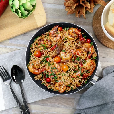 Oster® Oster Luneta 8 Inch Aluminum Nonstick Frying Pan In Grey 6 Oster® Oster Luneta 8 Inch Aluminum Nonstick Frying Pan In Grey - Image 4