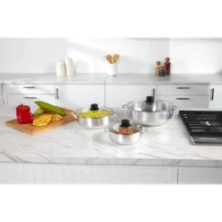 IMUSA 3pc Basic Caldero Set With Glass Lid: Aluminum Cookware, 6-Piece, Electric & Gas Compatible, Hand Wash -Cookware Store GUEST c7e20a9a 0a62 42f4 8c16 7968ccd4dca6